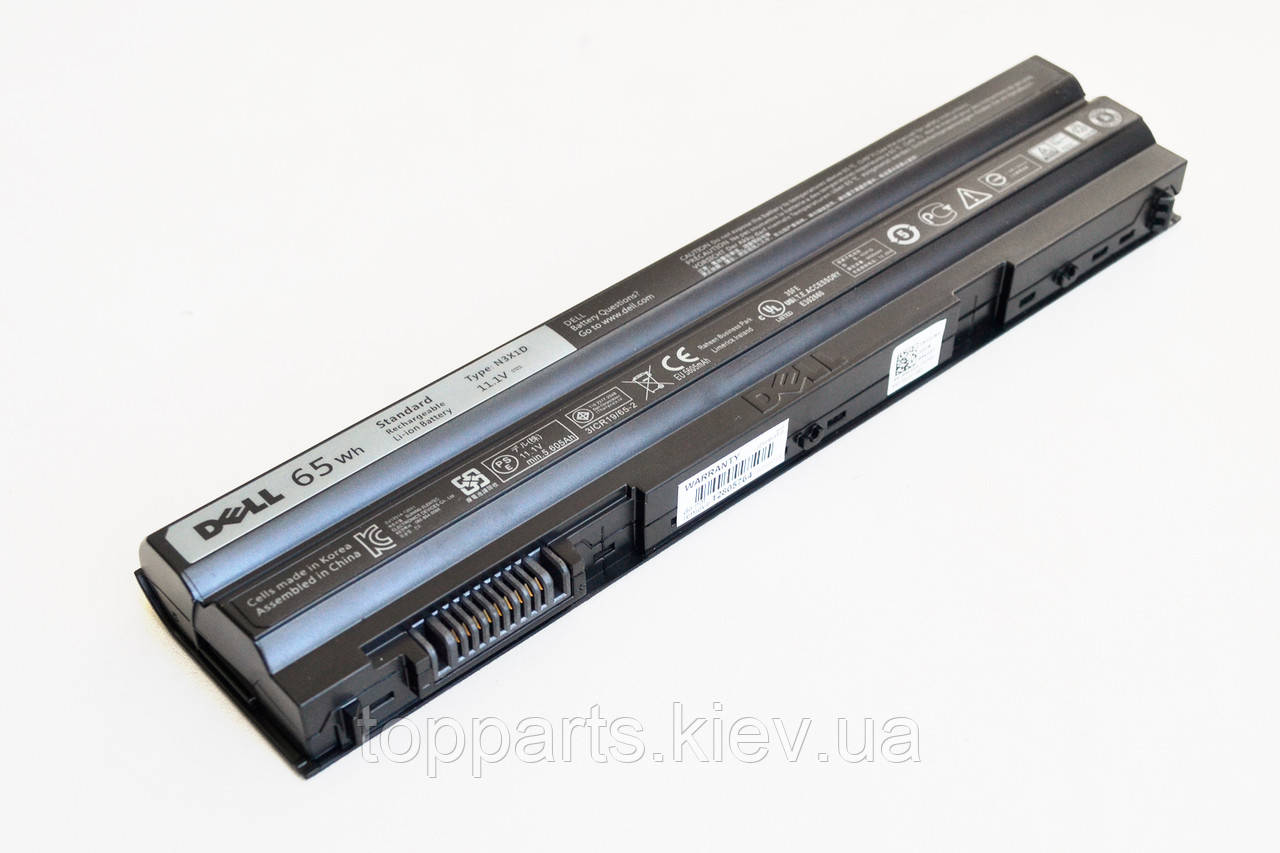Батарея для ноутбука Dell Inspiron 14R 4420 N3X1D, 5605mAh (65Wh), 6cell, 11.1V, Li-ion, чорна, ОРИГІНАЛЬНА, фото 1