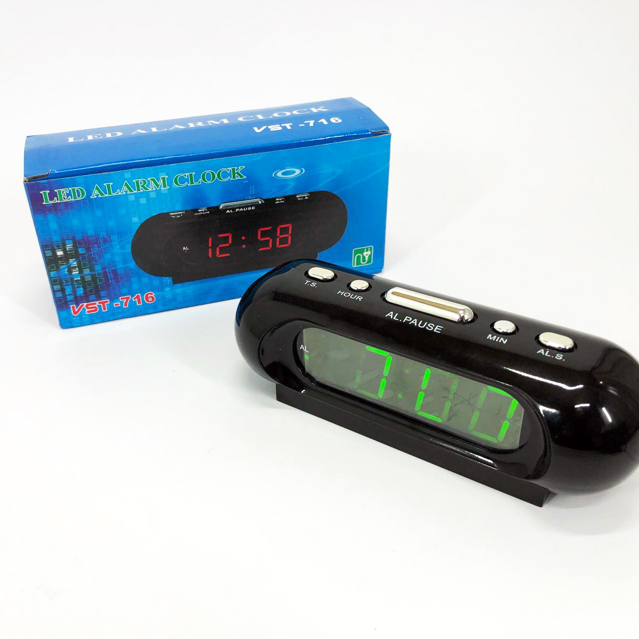 Настільний годинник з підсвічуванням VST-716-2, Годинник мережевий електронний світловий настільний BC-21, фото 1