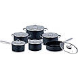 Набір каструль з антипригарним покриттям 12, Набір високих каструль вищої якості LU-86, фото 5