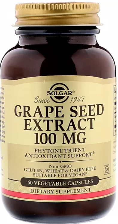 Екстракт виноградних кісточок Solgar Grape Seed Extract 100 mg 60 veg caps