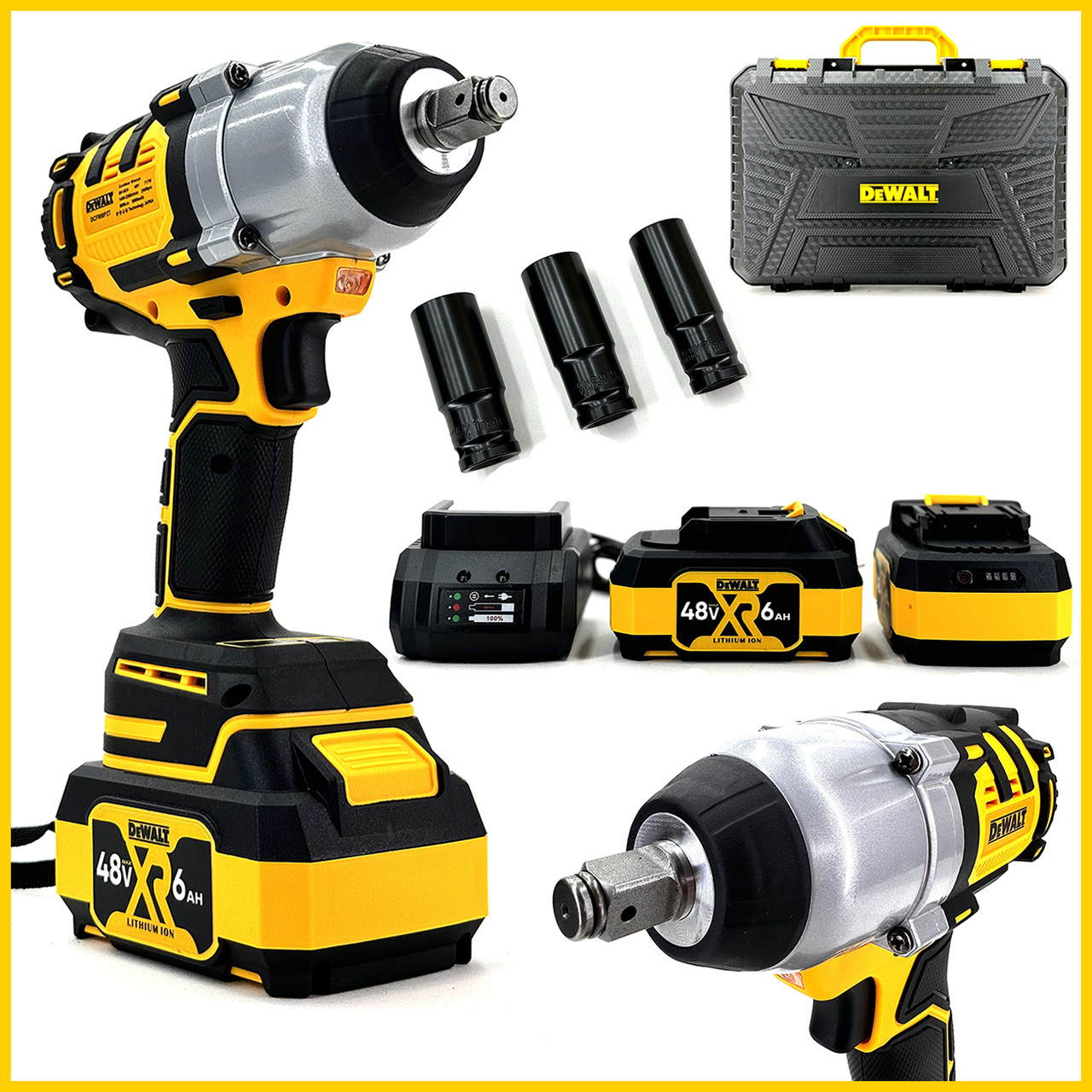 Гайковерт акумуляторний DeWalt DCF900P2T (48V, 6AH) Безщітковий потужний ударний гайковерт Девольт bs
