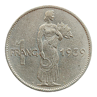 Люксембург 1 франк, 1939