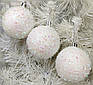 Набір новорічних іграшок «Бісеринка», кулі на ялинку, 6 штук, пластик, Ø 8 см, фото 5