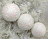 Набір новорічних іграшок «Бісеринка», кулі на ялинку, 6 штук, пластик, Ø 8 см, фото 4