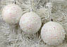 Набір новорічних іграшок «Бісеринка», кулі на ялинку, 6 штук, пластик, Ø 8 см, фото 2