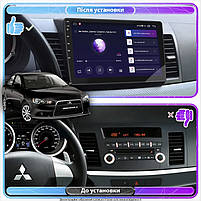 Штатна магнітола Lesko для Mitsubishi Lancer X Рестайлінг 2011-2015 10" 4/32Gb/ 4G/ Wi-Fi/ CarPlay Premi 16 шт., фото 3