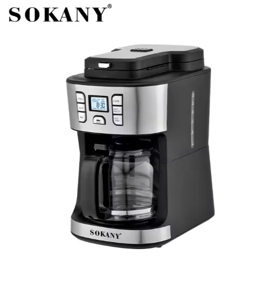 Автоматична кавомашина SOKANY-506E новітня кавомолка 2 в 1, Подрібнювач кави,, фото 1