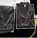 Жіноча шовкова сатинова піжама VS домашній комплект зі штанами, фото 4