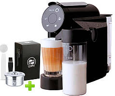 Кавоварка капсульна з капучинатором Delta Q Milk Mini 19 bar (+ багаторазова капсула в комплекті)