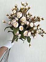 Декоративная камелия. Ветка искусственной камелии ( пудровая , 67 см )