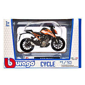 Дитяча модель Мотоцикла "KTM 250 Duke" Bburago 18-51030-4 масштаб 1:18, Toyman