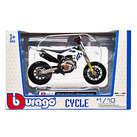 Дитяча модель Мотоцикла "Husqvarna FS450 Supermoto" Bburago 18-51030-9 масштаб 1:18, Toyman