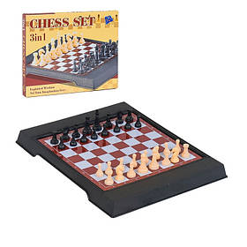 Набір настільних ігор "Магнітні шахи 2 в 1" Bambi 3608 Розмір ігрового поля 21х21 см, Toyman