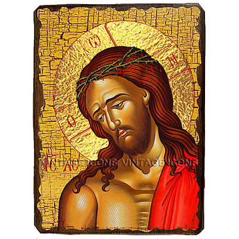 Ікона Спасителя в Терновому Вінці, Ісус Христос ,ікона на дереві 130х170 мм