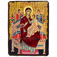 Всецарица Икона Пресвятой Богородицы ,икона на дереве 130х170 мм