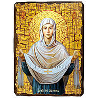 Икона Покров Пресвятой Богородицы ,икона на дереве 130х170 мм