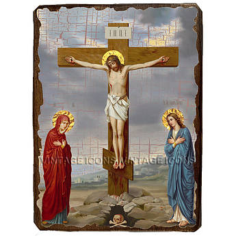 Ікона Розп'яття Господа Ісуса Христа ,ікона на дереві 130х170 мм