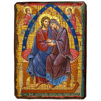 Ікона Богородиця та Спаситель ,ікона на дереві 130х170 мм