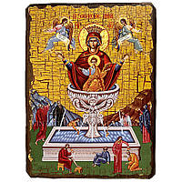 Живоносный Источник Икона Пресвятой Богородицы ,икона на дереве 130х170 мм