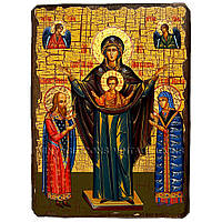 Мирожская Икона Пресвятой Богородицы ,икона на дереве 130х170 мм