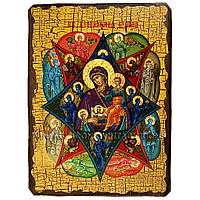 Неопалимая Купина Икона Пресвятой Богородицы ,икона на дереве 130х170 мм