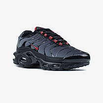 Чоловічі кросівки Nike Air Max Plus Tn Black Blue Найк Аїр ТН чорні із синім air-підошва, фото 4