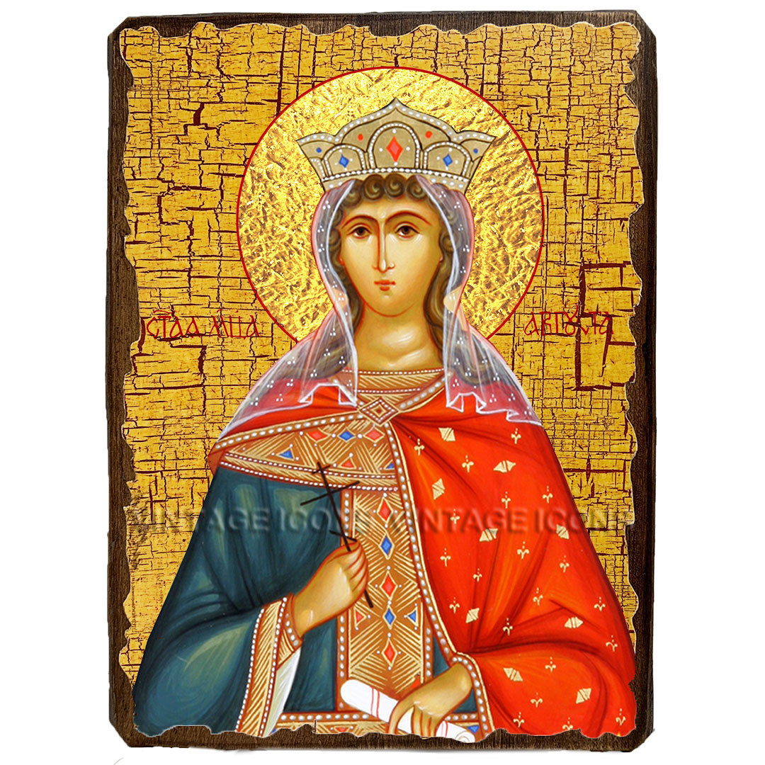 Ікона Августа (Василісса), Римська, Мучениця Імператриця ,ікона на дереві 130х170 мм