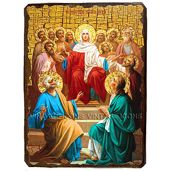 Ікона Зішестя Святого Духа ,ікона на дереві 130х170 мм