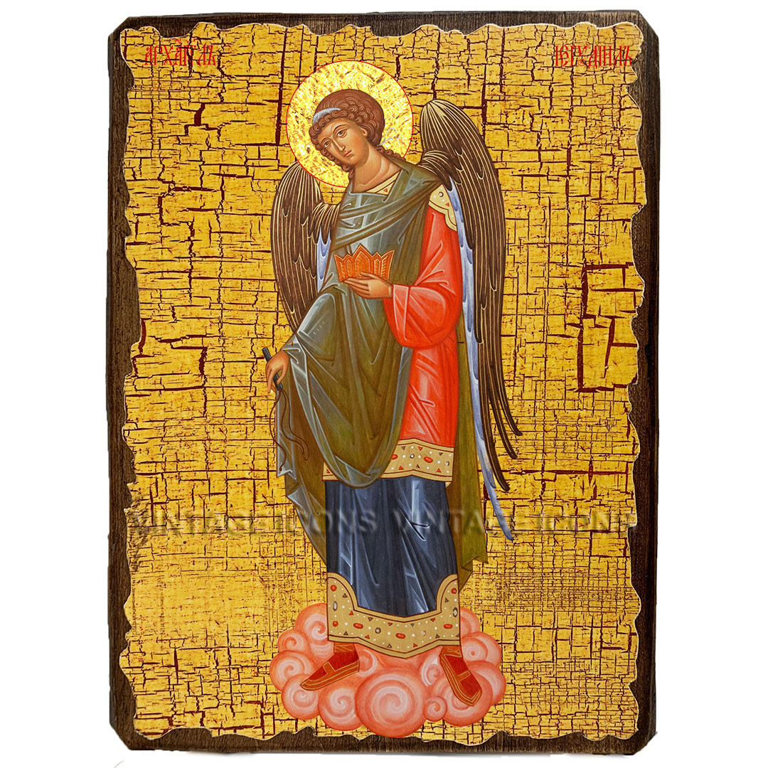 Ікона Єгудиїл Архангел ,ікона на дереві 130х170 мм, фото 1