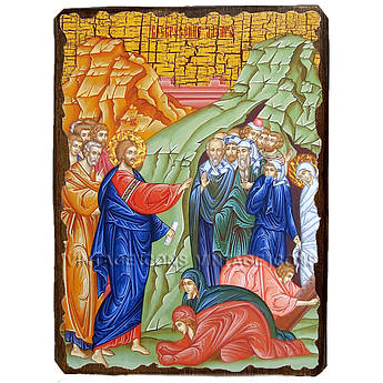 Ікона Воскресіння Лазаря ,ікона на дереві 130х170 мм