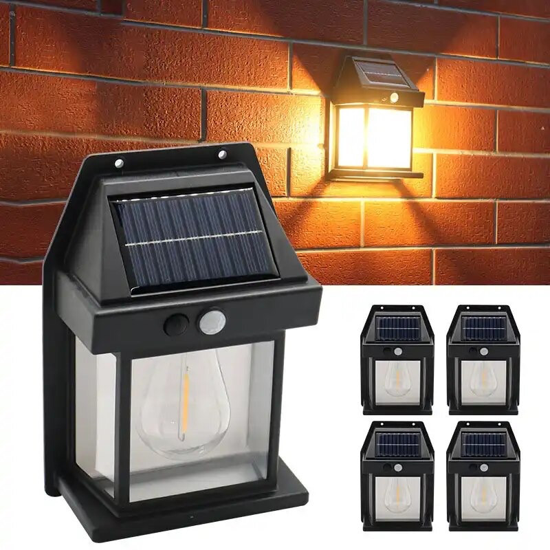 Лампа з датчиком руху 3 режими освітлення для саду, двору SOLAR WALL LAMP Kt-666