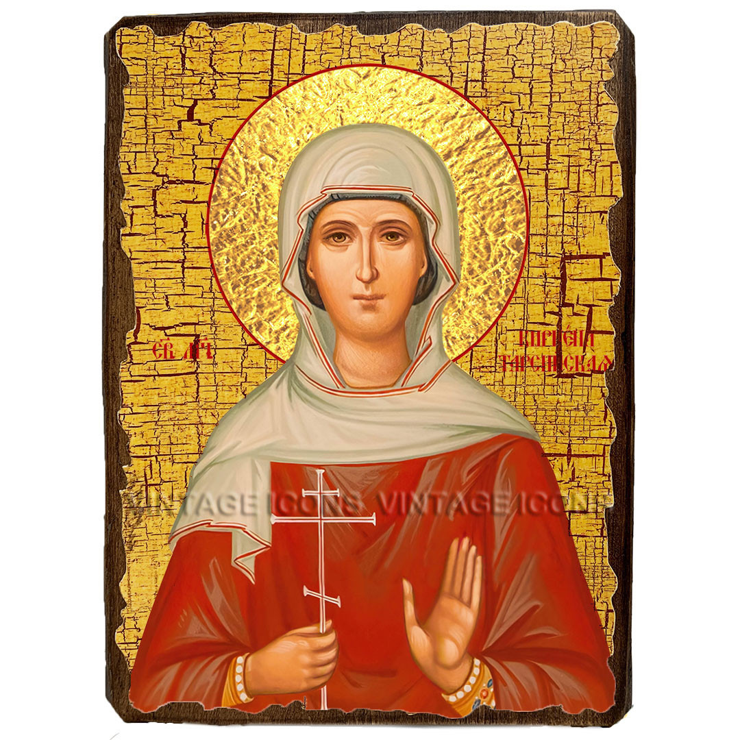 Ікона Кирієна Тарсійська мученица ,ікона на дереві 130х170 мм, фото 1