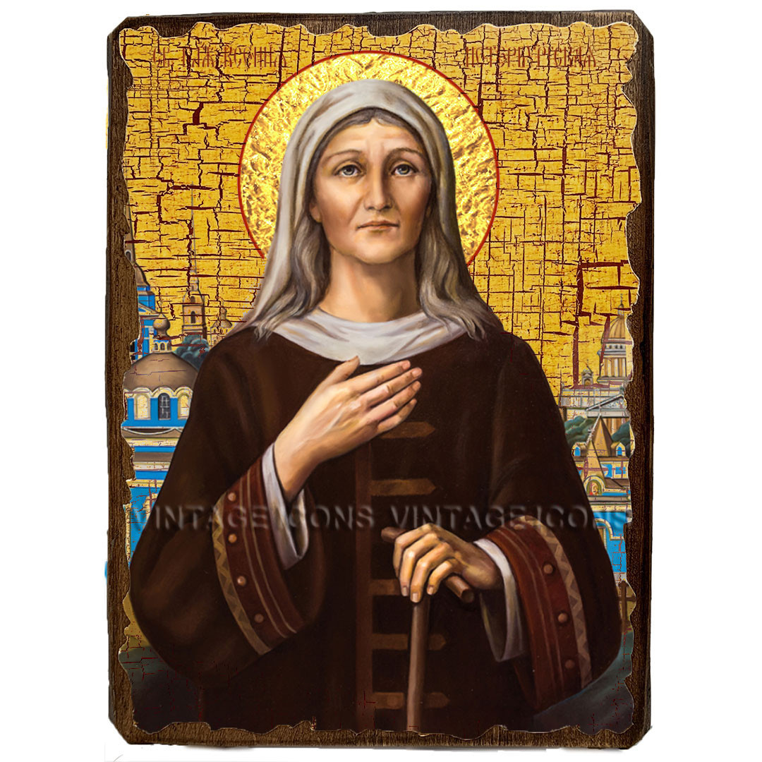 Ікона Ксенія Свята Блаженна ,ікона на дереві 130х170 мм, фото 1