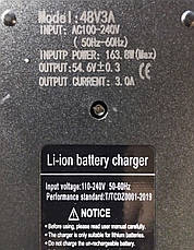Зарядний пристрій 54.6V 3A (5.5*2.1) для зарядки Li-ion акумуляторів 48 В, фото 6
