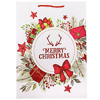 Новорічний подарунковий пакет "Зимова казка-4" (30х41,5х12 см), паковання 12 шт.