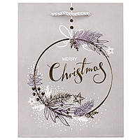 Новорічний подарунковий пакет "Новорічні чудеса-1" (18х23х10 см), паковання 12 шт.