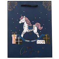 Новорічний подарунковий пакет "Новорічні дива-4" (18х23х10 см), паковання 12 шт.