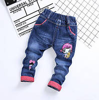 Джинси для дівчаток на весну з закотом Girl, Розмір 98