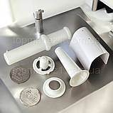 Електрична потужна м'ясорубка Henschll 2500Вт з реверсом, електром'ясорубка 1.5 кг/хв із захистом від навантаження, фото 6