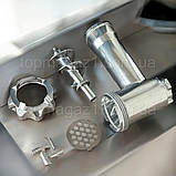 Електрична потужна м'ясорубка Henschll 2500Вт з реверсом, електром'ясорубка 1.5 кг/хв із захистом від навантаження, фото 8