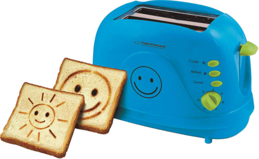 Тостер Esperanza EKT003B Smiley blue, фото 1