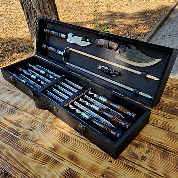 Набір шампурів "Блек-2" у дерев'яному кейсі