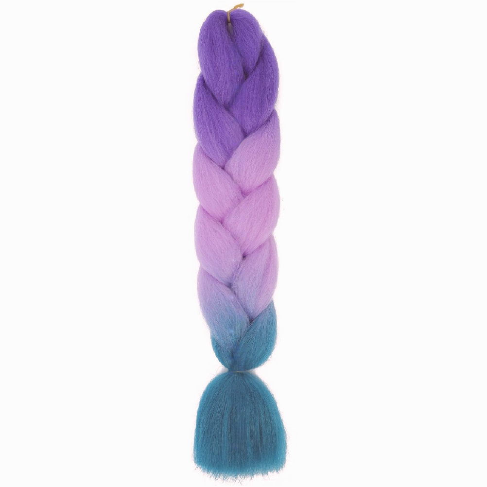 Канекалон Jumbo Braid омбре різнокольорова коса три кольори довжина 60 см Вага 100 грам Термостійкий C41