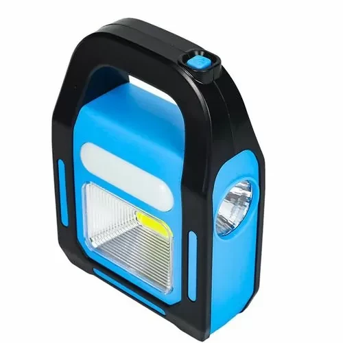 💙Портативний кемпінговий переносний ліхтар SY-9707A-1 акумуляторний з сонячною панеллю Блакитний, фото 1