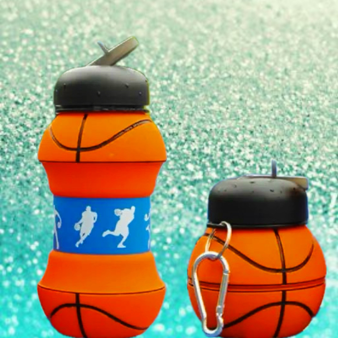 Складана силіконова пляшка для води Foldable Bottle м'яч