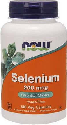Селен NOW Selenium 200 mcg 180 капс, фото 1