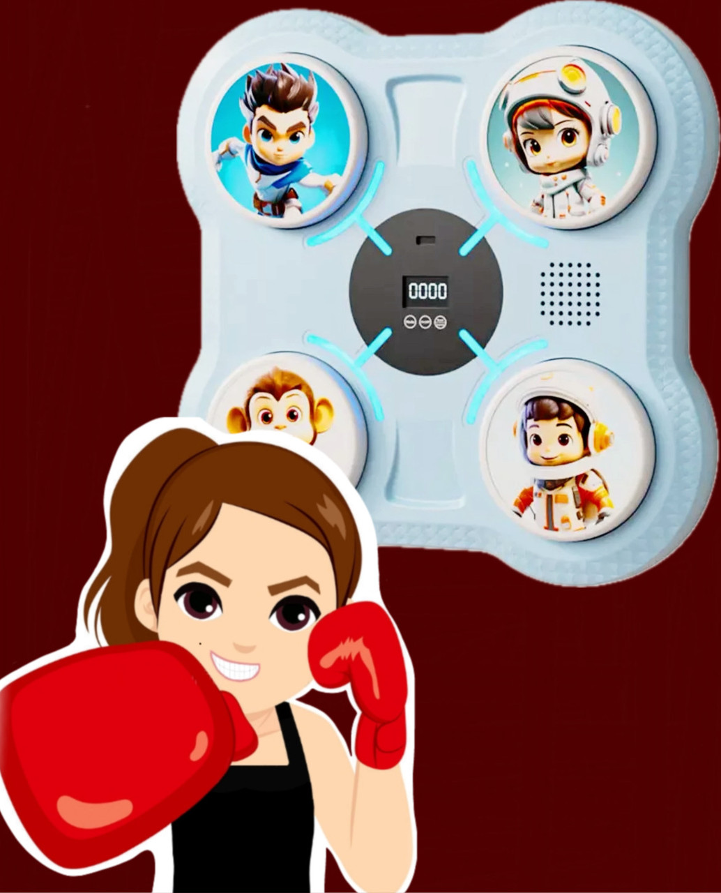 Настінний тренажер для боксу, Дитяча боксерська панель INTELLIGENT BOXING MACHINE, фото 1