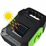 💚Портативний кемпінговий переносний ліхтар JY-978B акумуляторний з сонячною панеллю Зелений, фото 4