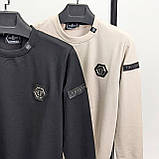 Чоловіча кофта світшот PHILIPP PLEIN CK8522 чорна, фото 3