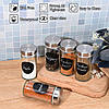 Набір банок для зберігання з 24 скляних банок для спецій. 24 x 100 мл., фото 5
